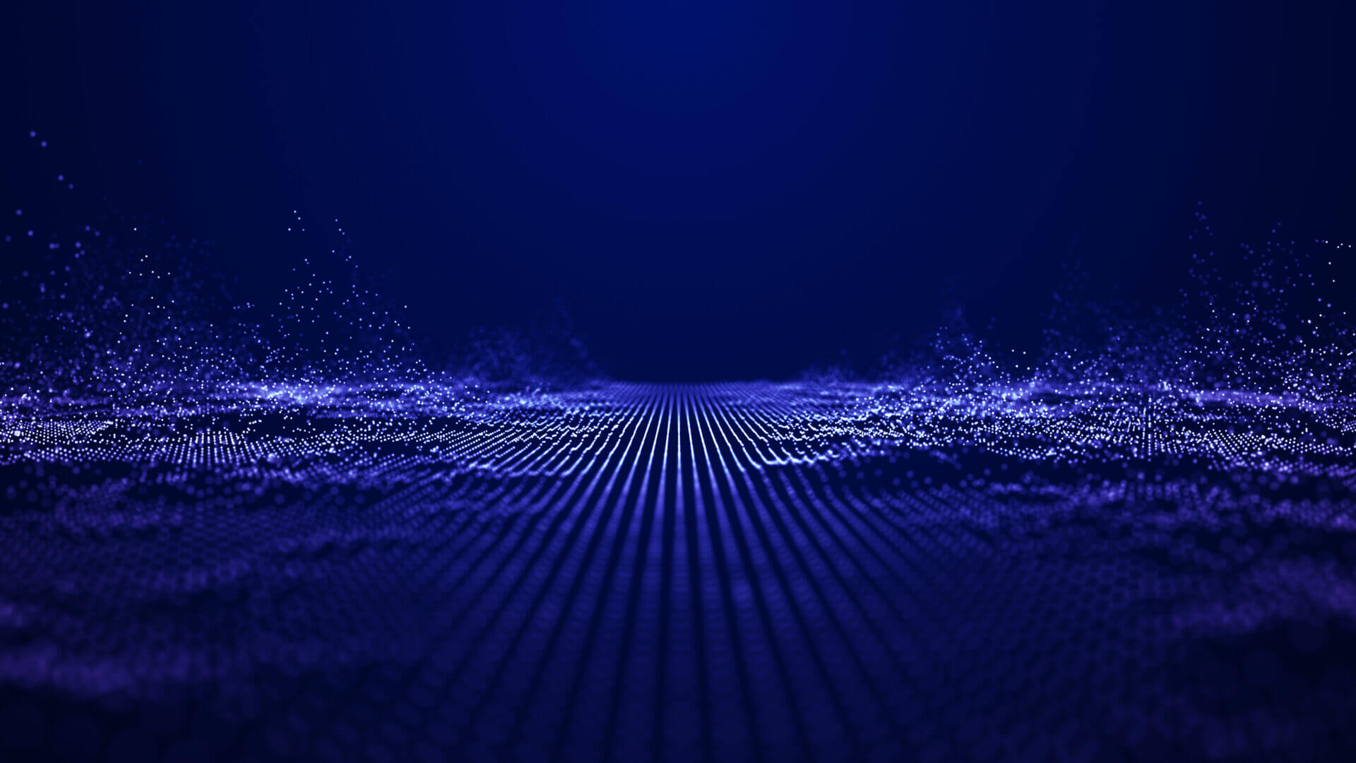 Wave of particles. Abstract background with a dynamic wave. 3d rendering